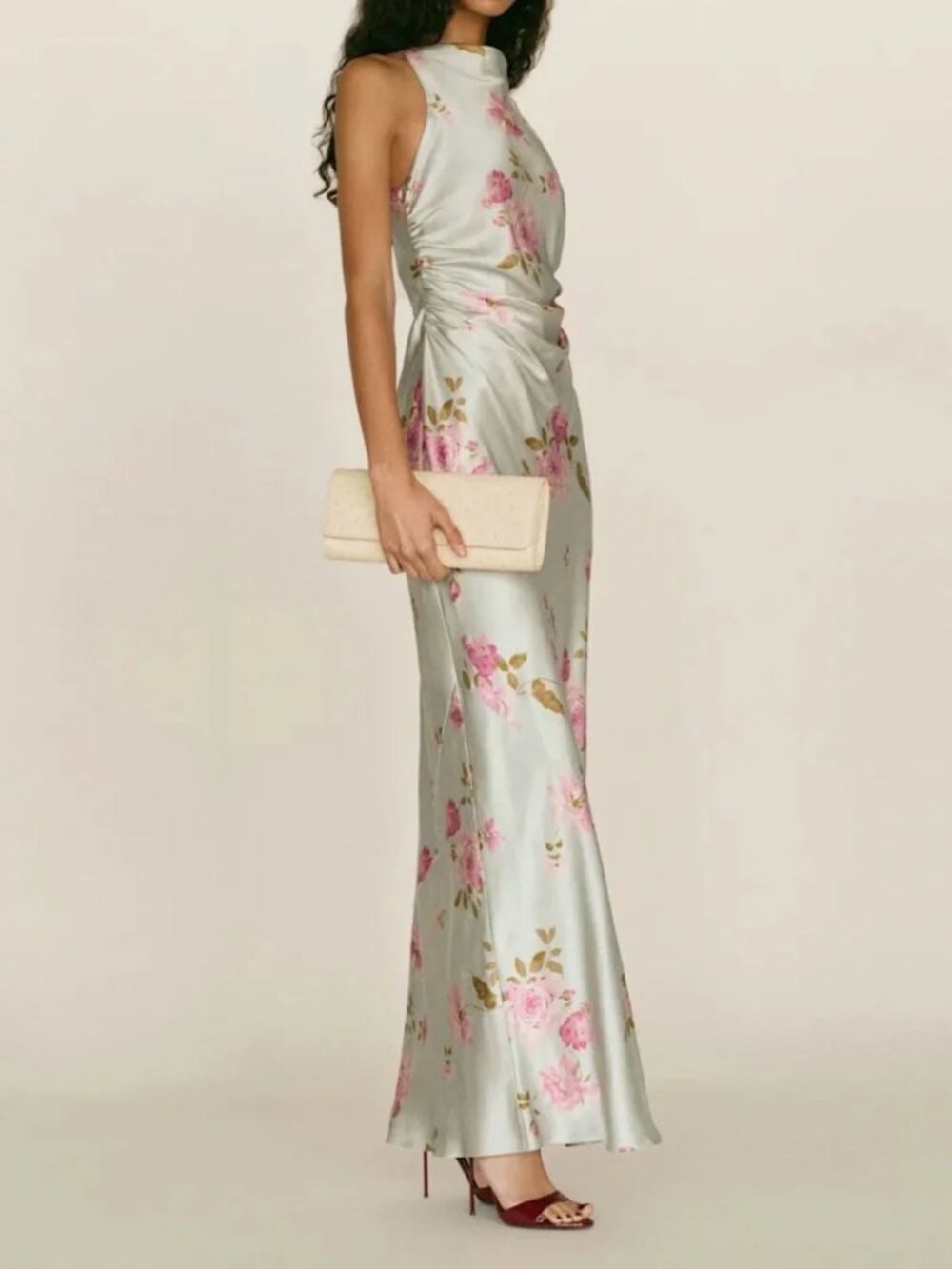 Reformation Anaiis Silk Dress Windswept